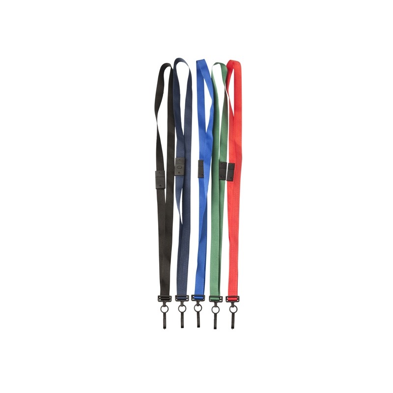 Polyester lanyard 15mm breed en 90mm lang met een plastic haak en een veiligheidsloskoppeling. Verkrijgbaar in 5 kleuren Polyester lanyard 15mm breed en 90mm lang met een plastic haak en een veiligheidsloskoppeling. Verkrijgbaar in 5 kleuren
