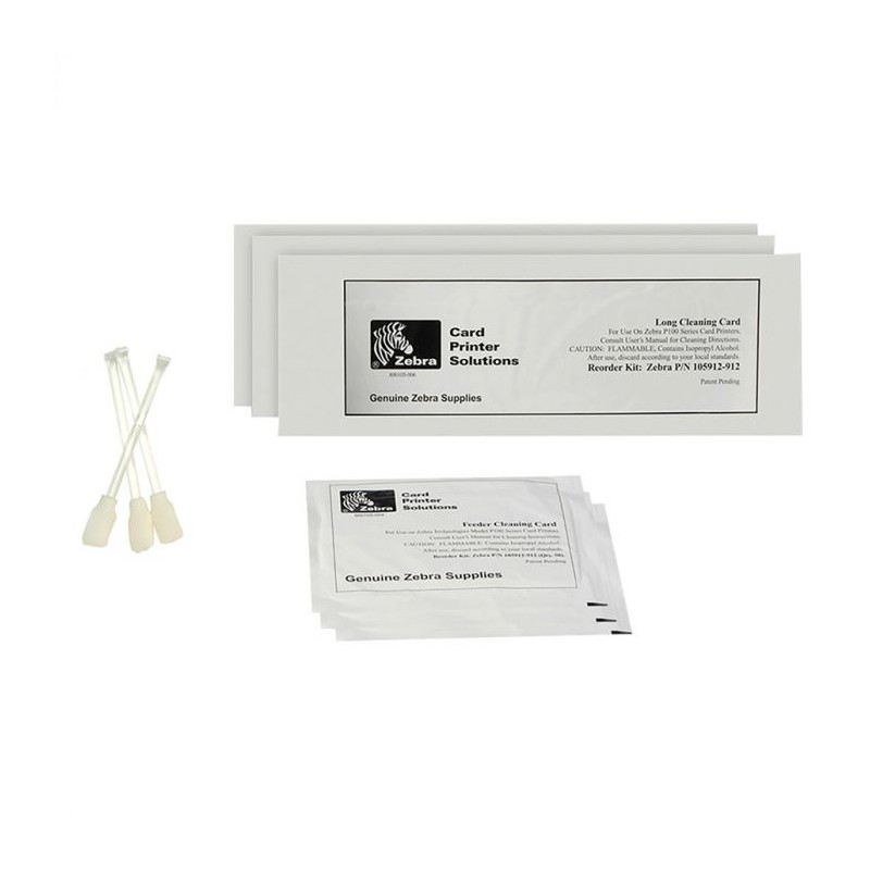 Zebra cleaning kit - 105999-302 - Cleaning kit, fits for Zebra ZXP Series 3